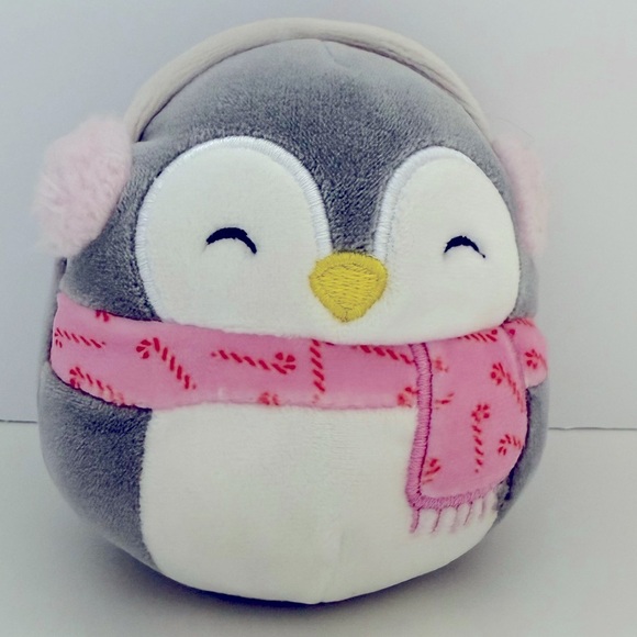 5โ Squishmallow Penguin Plush Toy with Pink Scarf - Picture 5 of 6
